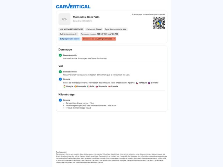 Mercedes Vito 116 CDI Long L2 163ch LED BVA 28900€HT Garantie 2 - Image 07 (July 7, 2026)