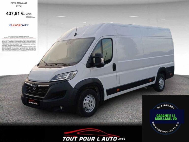 Opel Movano FOURGON FGN 3.5T MAXI 165 CH PACK BUSINESS - Image 01 (July 7, 2026)